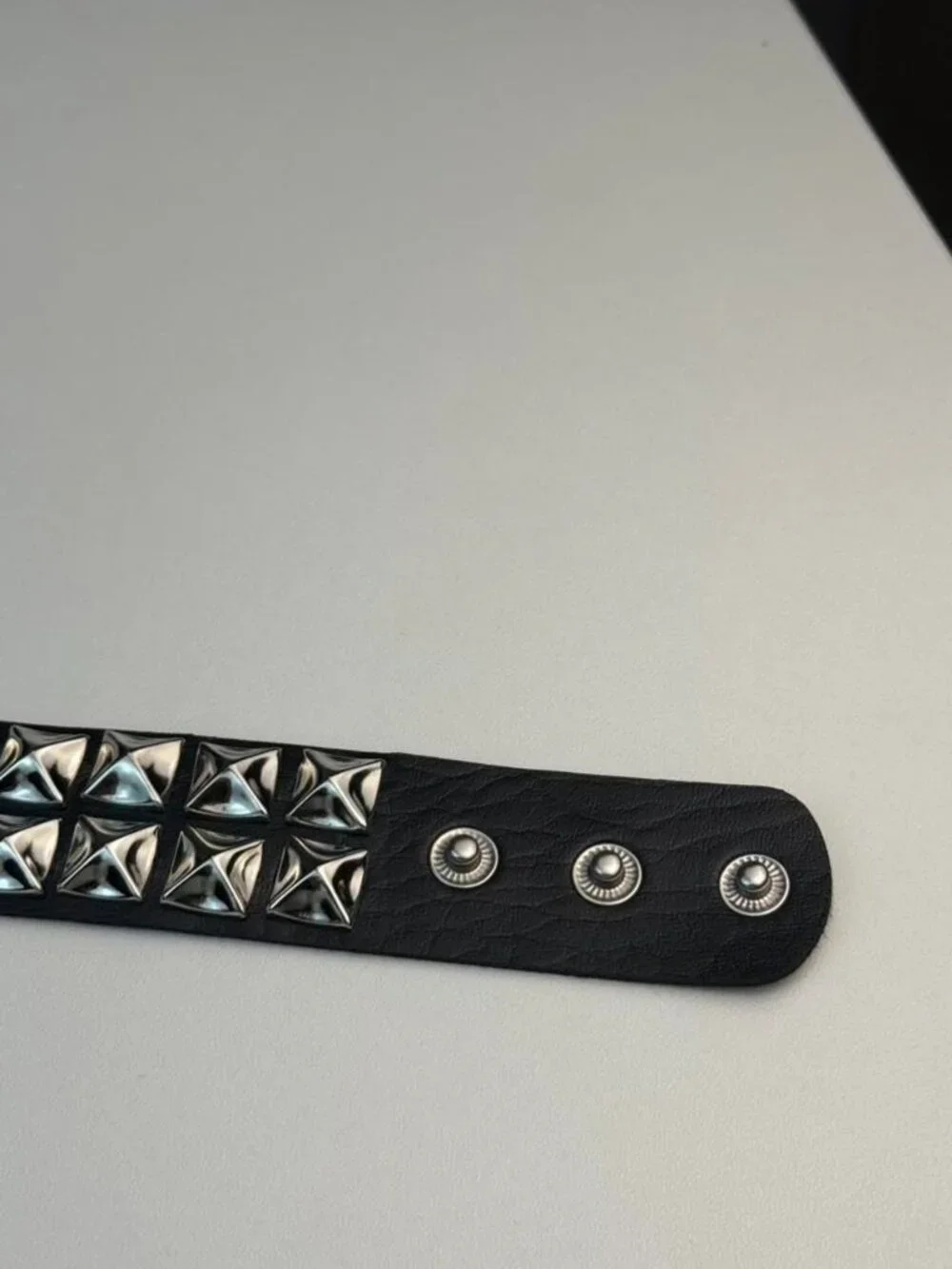 Silver Pyramid Stud Bracelet‎